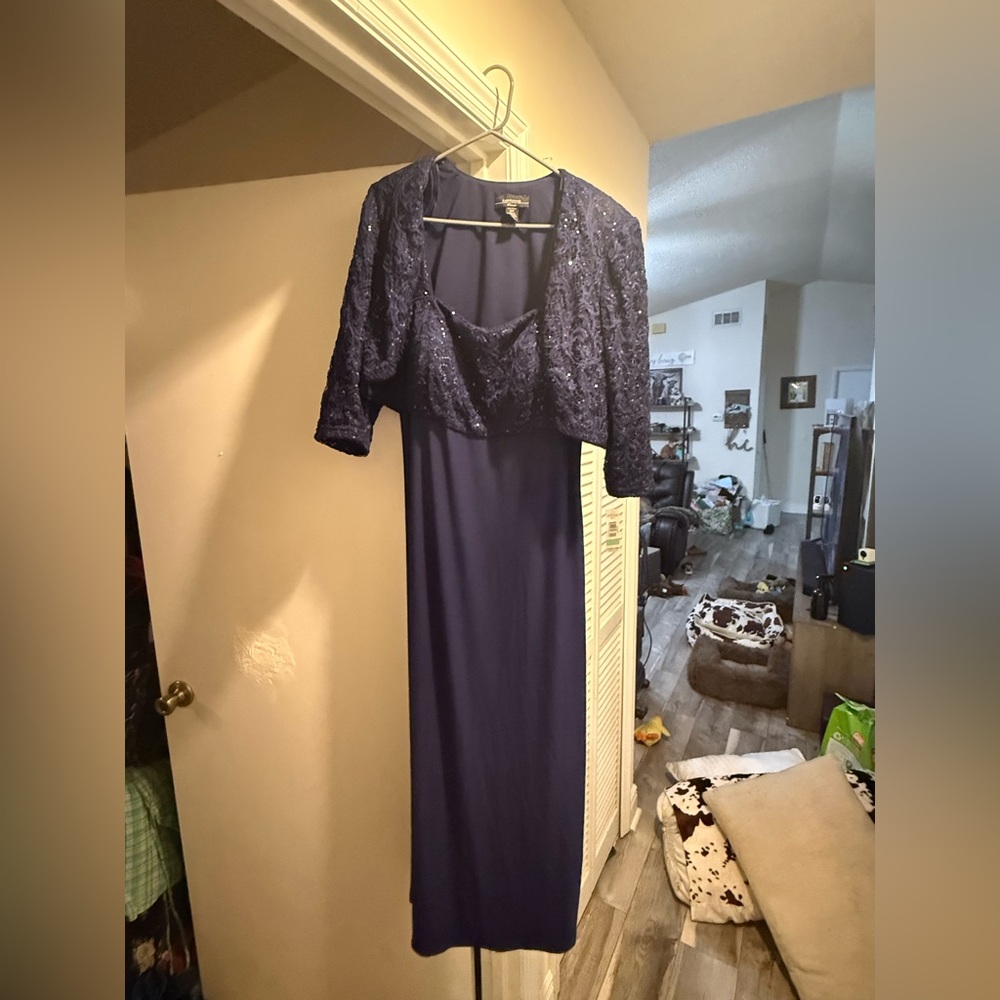 R&M Richards Navy Women's Dress with Jacket